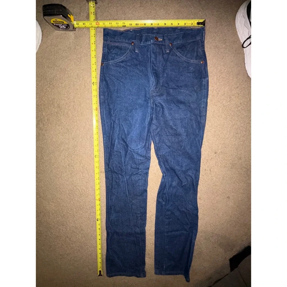 Wrangler 936DEN Cowboy Cut Slim Jeans Mens 30x34 Dark Wash Indigo Denim T49-53